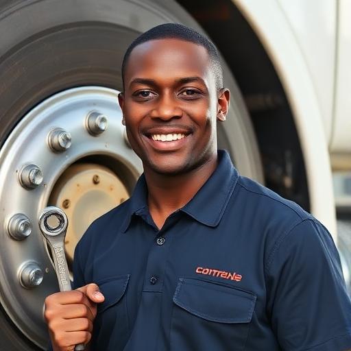Kwame Adjei, roadside tire mechanic at Nonstop Roadside Tire Company Hartford CT